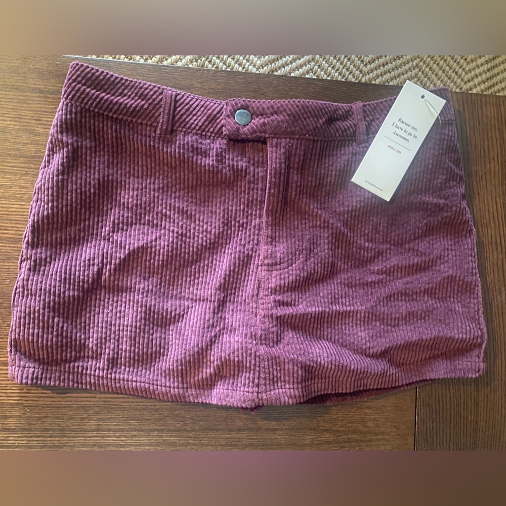 Double Zero Burgundy Corduroy Skirt